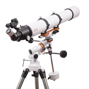 Астрономический телескоп F90080MM с экваториальным креплением, рефракция, длиннофокусное расстояние, большая диафрагма, телескоп высокой четкости