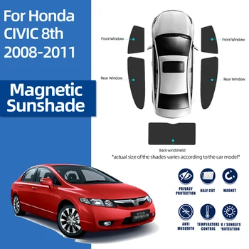 Для Honda Civic Седан MK8 FA FD 2005-2011 Магнитный Автомобильный Солнцезащитный Козырек Переднее Лобовое Стекло Шторка Заднее Боковое Окно Солнцезащитный Козырек