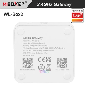 Контроллер Wi-Fi шлюза WL-Box2 2,4 ГГц DC5V, совместимый с Mi-Light и продуктом серии MiBoxer 2.4G RF Remote led Light dimmer