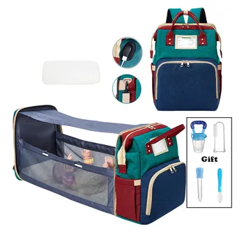 Многофункциональная Складная сумка для подгузников в кроватку Большой емкости, наплечный карман для подгузников, Портативный рюкзак для мамы, кровать для Новорожденных