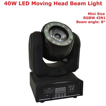 Портативный 40 Вт светодиодный движущийся головной светильник DJ LED Лампа RGBW 4В1 светодиодный движущийся головной луч Света Со светодиодным кольцом Для Дискотеки, Светомузыкальной вечеринки